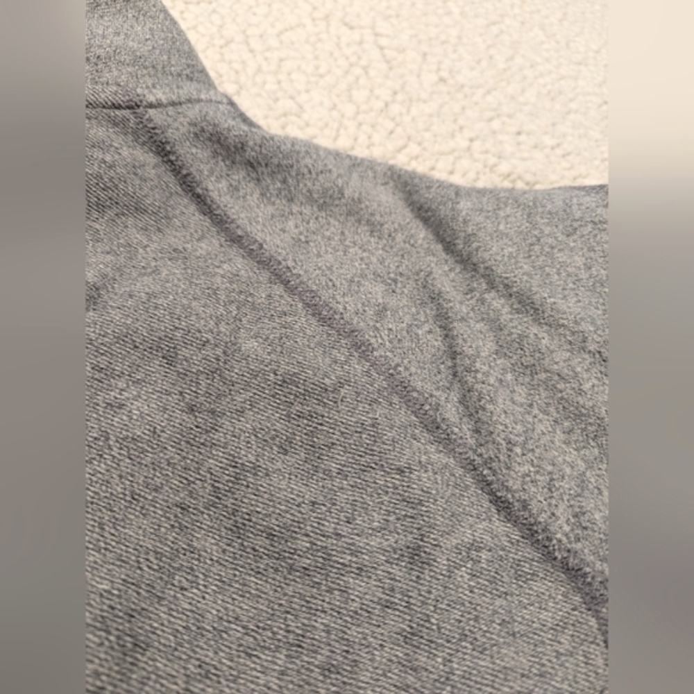 Reigning Champ Mélange Loopback 1/2 Half-Placket Snap Button Heathered Grey M - Picture 6 of 14